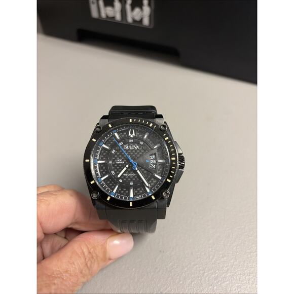 Bulova Precisionist Champlain C960944 ( 98B142 ) Rubber/Silicone Strap Working main image 2